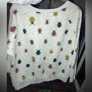 Colorful Bug Print Women's Sweatshirt